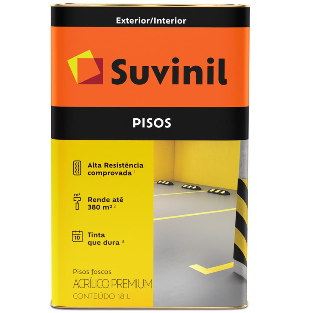 Tinta Acrílico Piso Premium Cinza 18L - Suvinil