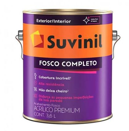 Tinta Acrílico Premium Fosco Completo Banca Neve 3,6L - Suvinil