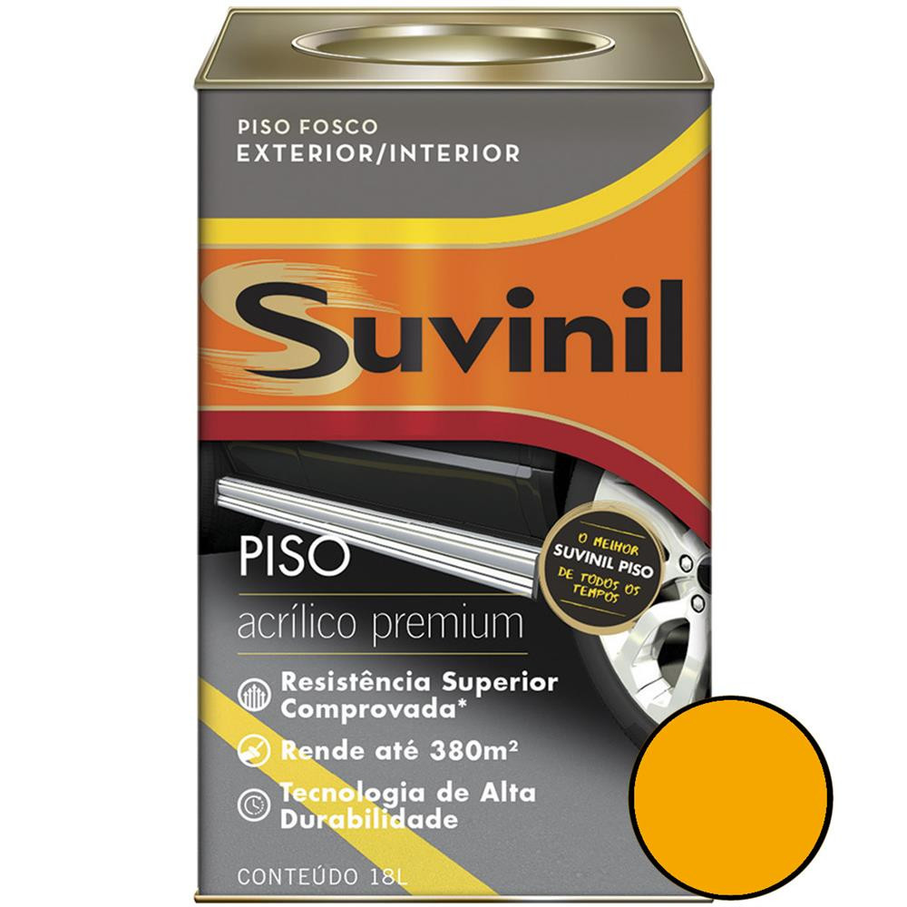 Tinta Acrílico Piso Premium Amarelo 18L - Suvinil