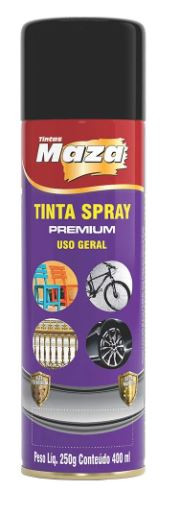 Tinta Spray Premium Branco Brilho 400ml - Maza